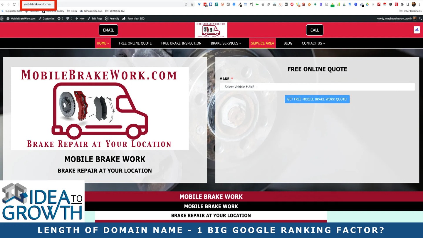 Check out my latest blog article:  Length Of Domain Name – 1 Big Google Ranking Factor? 👉🏽👉🏽 https://ideatogrowth.com/length-of-domain-name-google-ranking-factor/