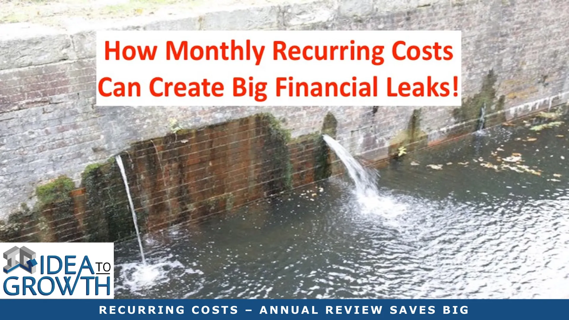 RECURRING COSTS – ANNUAL REVIEW SAVES BIG