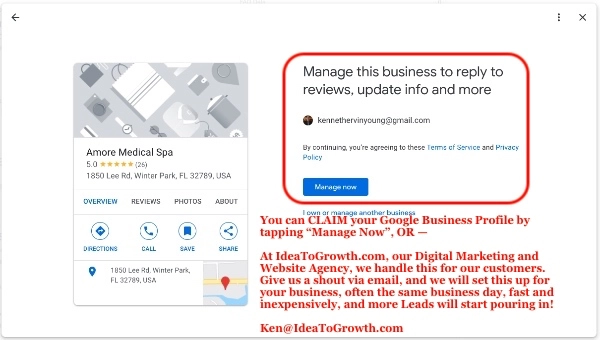 Google Business Profile - GMB - IdeaToGrowth - 4 - Search Not Found GMB