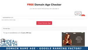 DOMAIN NAME AGE - GOOGLE RANKING FACTOR?