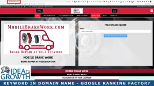 KEYWORD IN DOMAIN NAME – GOOGLE RANKING FACTOR?