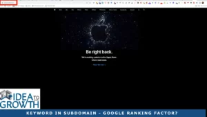 KEYWORD IN SUBDOMAIN - GOOGLE RANKING FACTOR?