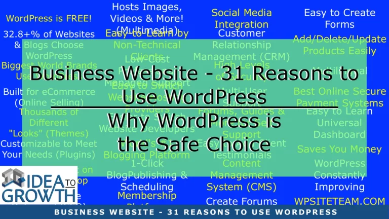 Business Website – 31 Reasons To Use WordPress