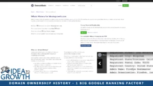 DOMAIN OWNERSHIP HISTORY - GOOGLE RANKING FACTOR?