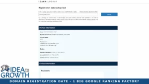 DOMAIN REGISTRATION DATE - GOOGLE RANKING FACTOR?