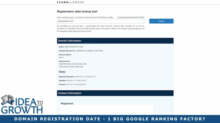 Domain Registration Date – 1 Big Google Ranking Factor?