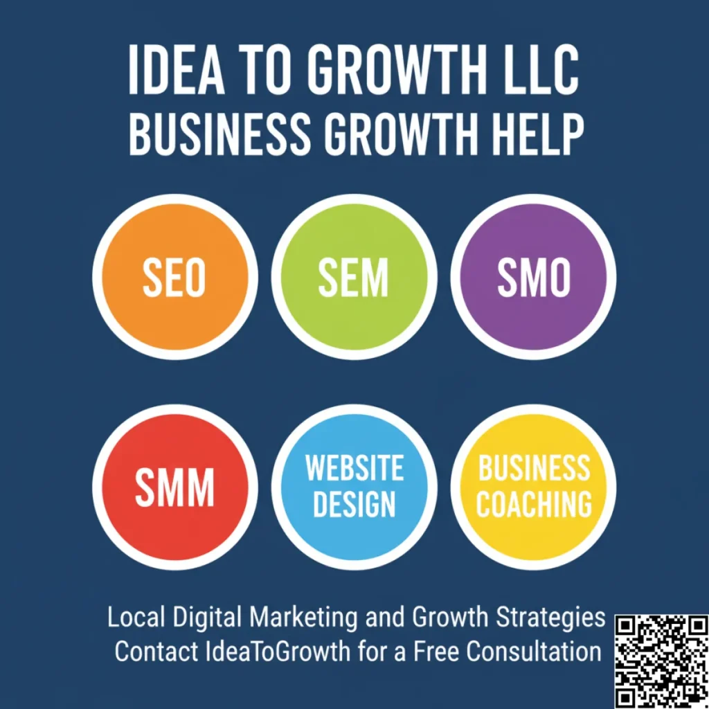 IDEA TO GROWTH LLC WEBSITE DESIGN SEO SEM SMO SMM BUSINESS COACHING