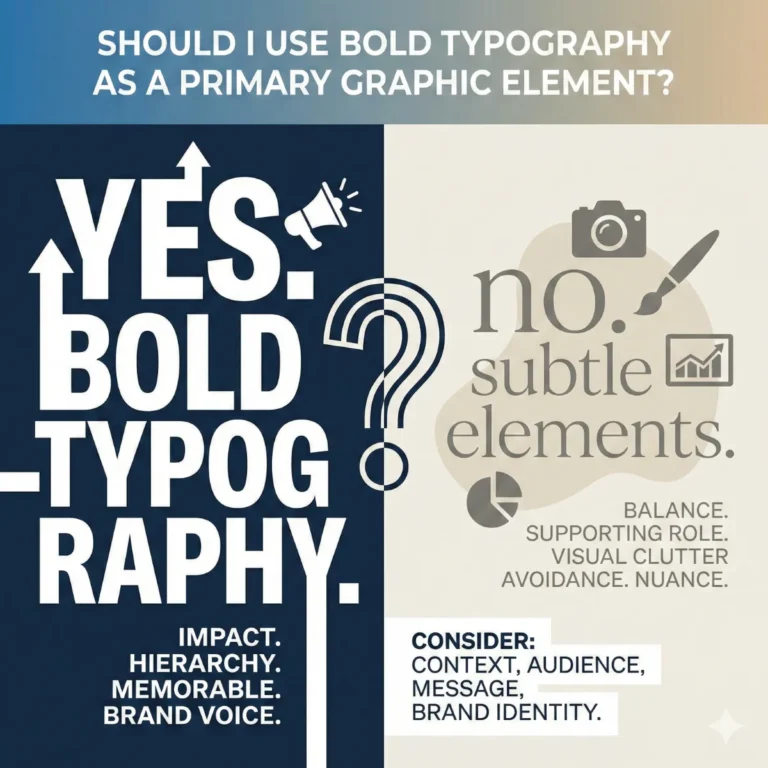 Should I Use Bold Typography As A Primary Graphic Element?